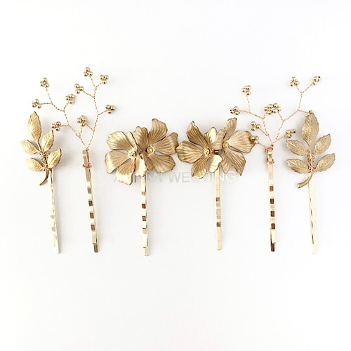 ヘッドドレス ウェディング ブライダル ヘッドアクセサリー ゴールド