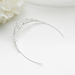 ティアラ　ウエディング　　スワロ　ビジュー　前撮り　シルバー　挙式用ティアラTLM234 3枚目の画像