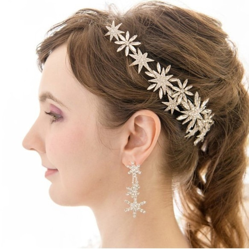 ウェディング ヘッドドレス 星 ヘアアクセ ビジュー キラキラ ウェディング ヘッドドレス 星 ヘアアクセ ビジュー キラキラ