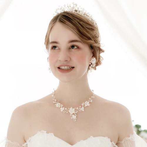 花嫁 結婚式 パール ハートラ 挙式 ウエディング クラシカル