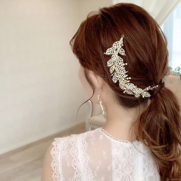 小枝アクセ annan wedding ヘアアクセ