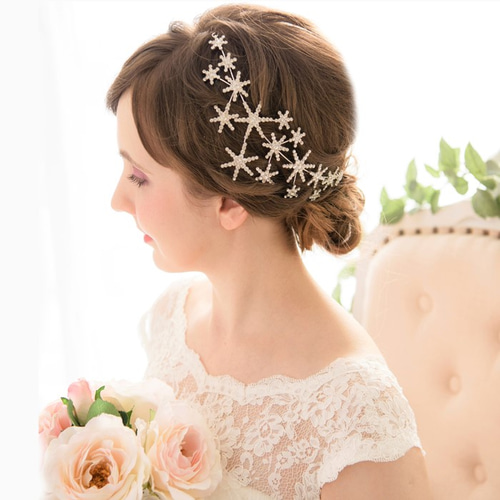 ウェディング 星型　ヘッドドレス カチューシャ　ANNAN WEDDING 楽天市場】【ウェディングヘアに散りばめて】星型ビジュー