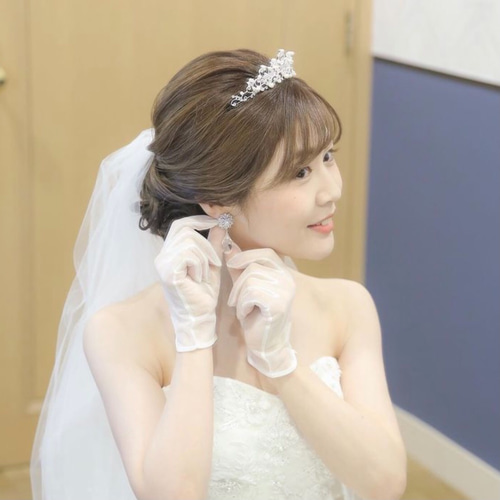 ティアラ 花嫁 結婚式 パール ビジュー プリンセス 挙式