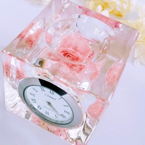 フルールクロック～ジェルハーバリウムの時計～ 掛け時計