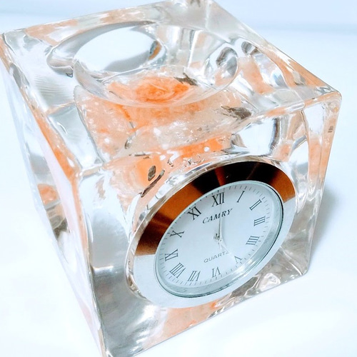 ハーバリウム置時計　10個セット ハーバリウム置時計 10個セット インテリア小物