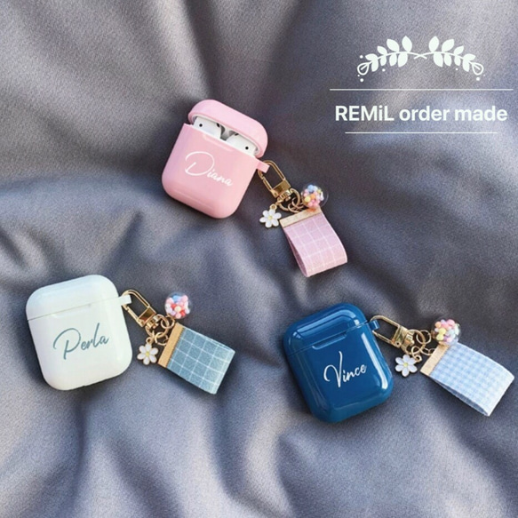 【新商品】文字入りオーダーメイド AirPods 保護ケース 1枚目の画像