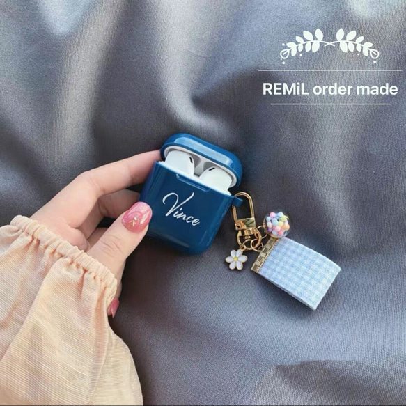 【新商品】文字入りオーダーメイド AirPods 保護ケース 5枚目の画像