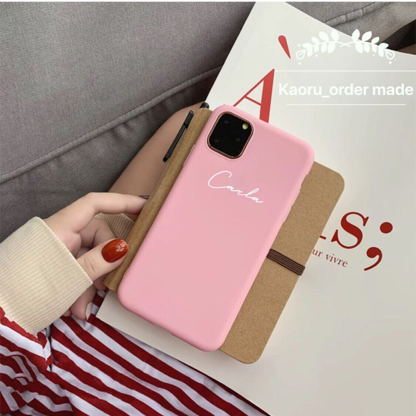 【iPhone11対応】オーダーメイド文字入れiphoneケース 6枚目の画像