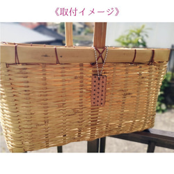 「麻の葉文様」のキーホルダー 《名入れ出来ます》 5枚目の画像