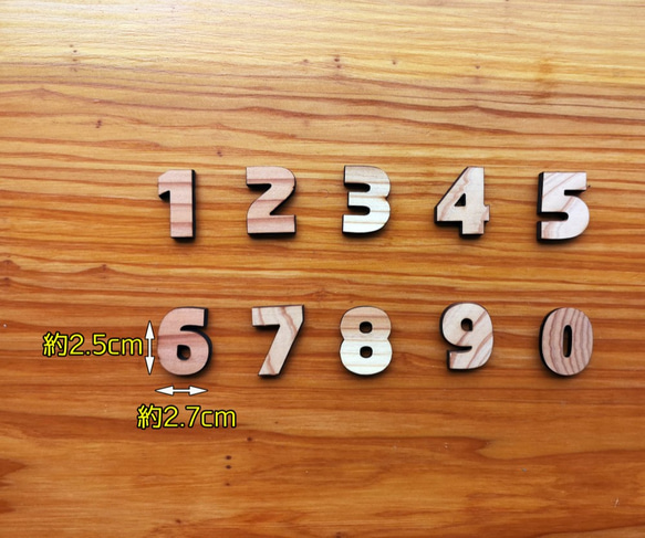 《DIY》木の文字（数字）　※1文字100円です 2枚目の画像