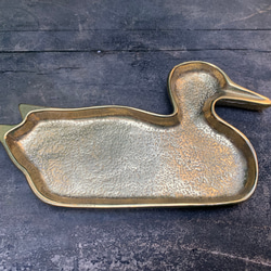 真鍮鋳物 水鳥型トレー（中） 1枚目の画像