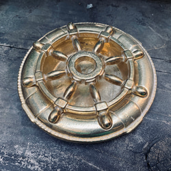 真鍮鋳物 舵輪（ダリン）型トレー 3枚目の画像