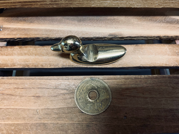 真鍮鋳物 箸置き アヒル 2個セット 3枚目の画像