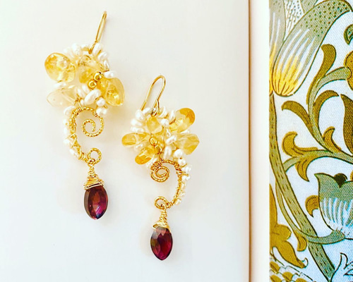 美女と野獣 ベル風ピアス ピアス（フック・チェーン） Jewelry_Rarity