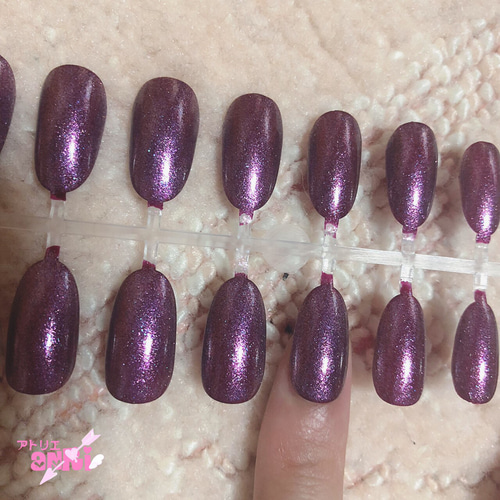 ミラーネイル 人気色のカオスパープル ダークパープル グレープ