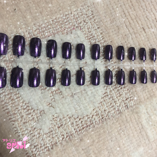 ミラーネイル 人気色のカオスパープル ダークパープル グレープ