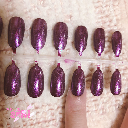 ミラーネイル 人気色のカオスパープル ダークパープル グレープ