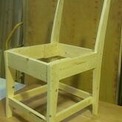 ツートンカラーの木製椅子（組み立てキット、完成品）受注生産品 4枚目の画像