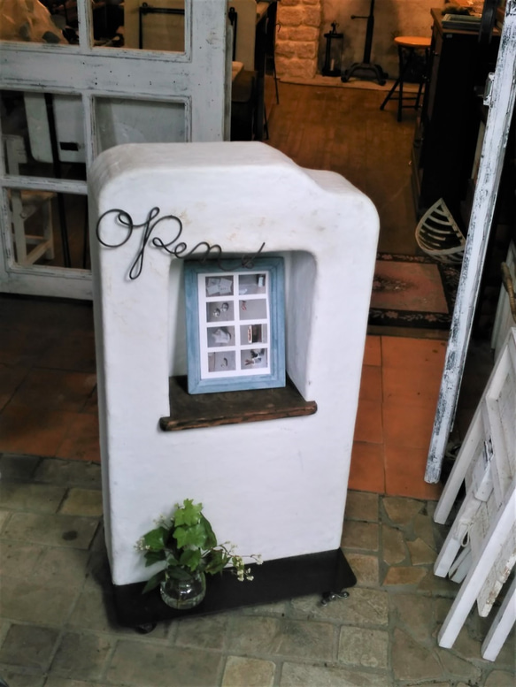 漆喰の看板ボックス　受注生産品 