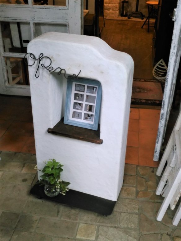 漆喰の看板ボックス　受注生産品 