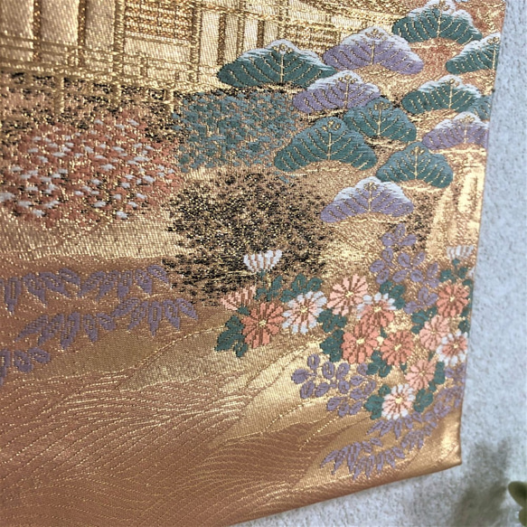 帯のタペストリー　京風景文様　帯リメイク167 10枚目の画像