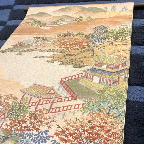 帯のタペストリー 絵画風景文様 帯リメイク176 タペストリー・壁掛け