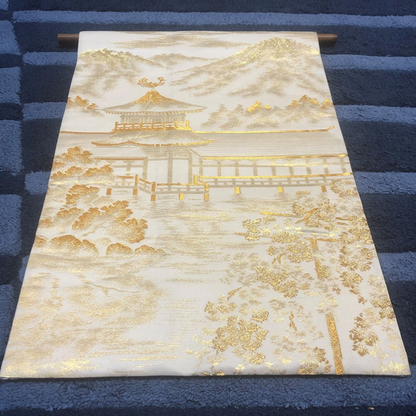 帯のタペストリー　平安神宮風景画文様　帯リメイク183 7枚目の画像