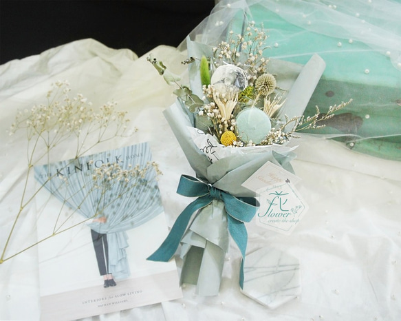 マカロンブーケ_ライトスウィート】ブーケ/ドライフラワー/枯れ花/永遠