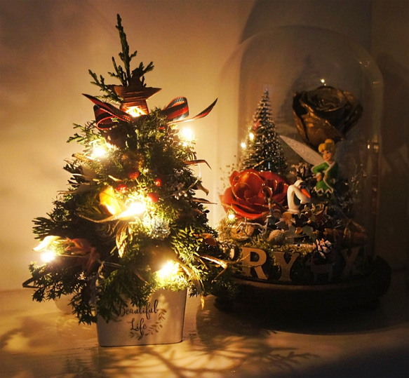 【フレッシュシダークリスマスツリークリスマスリミテッド】クリスマス/新年/ドライフラワー/プリザーブドフラワー/クリスマスツリー 2枚目の画像