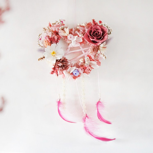 ドリームキャッチャー_ピンクバブル]ドリームキャッチャー/ドライ