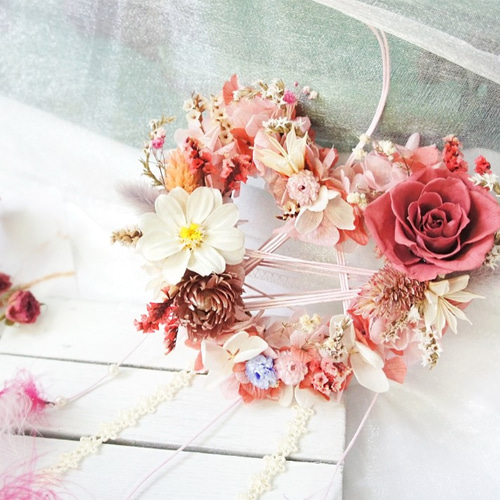 ドリームキャッチャー_ピンクバブル]ドリームキャッチャー/ドライ