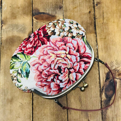 親子がま口＊ハンドメイド＊ミナペルホネン＊sky flower ミナペルホネンhandmade 親子がま口ポーチ sky flowers がま口