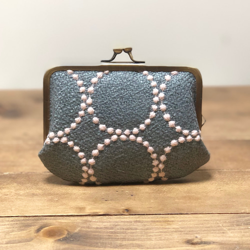 ミナペルホネン ハンドメイド パッチワーク がま口ポーチ 財布 カード
