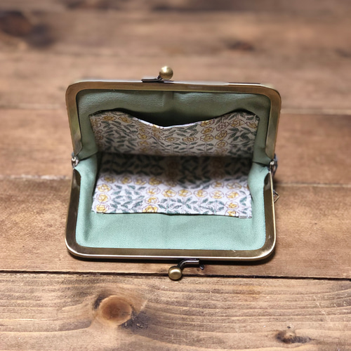 ミナペルホネン ハンドメイド パッチワーク がま口ポーチ 財布 カード