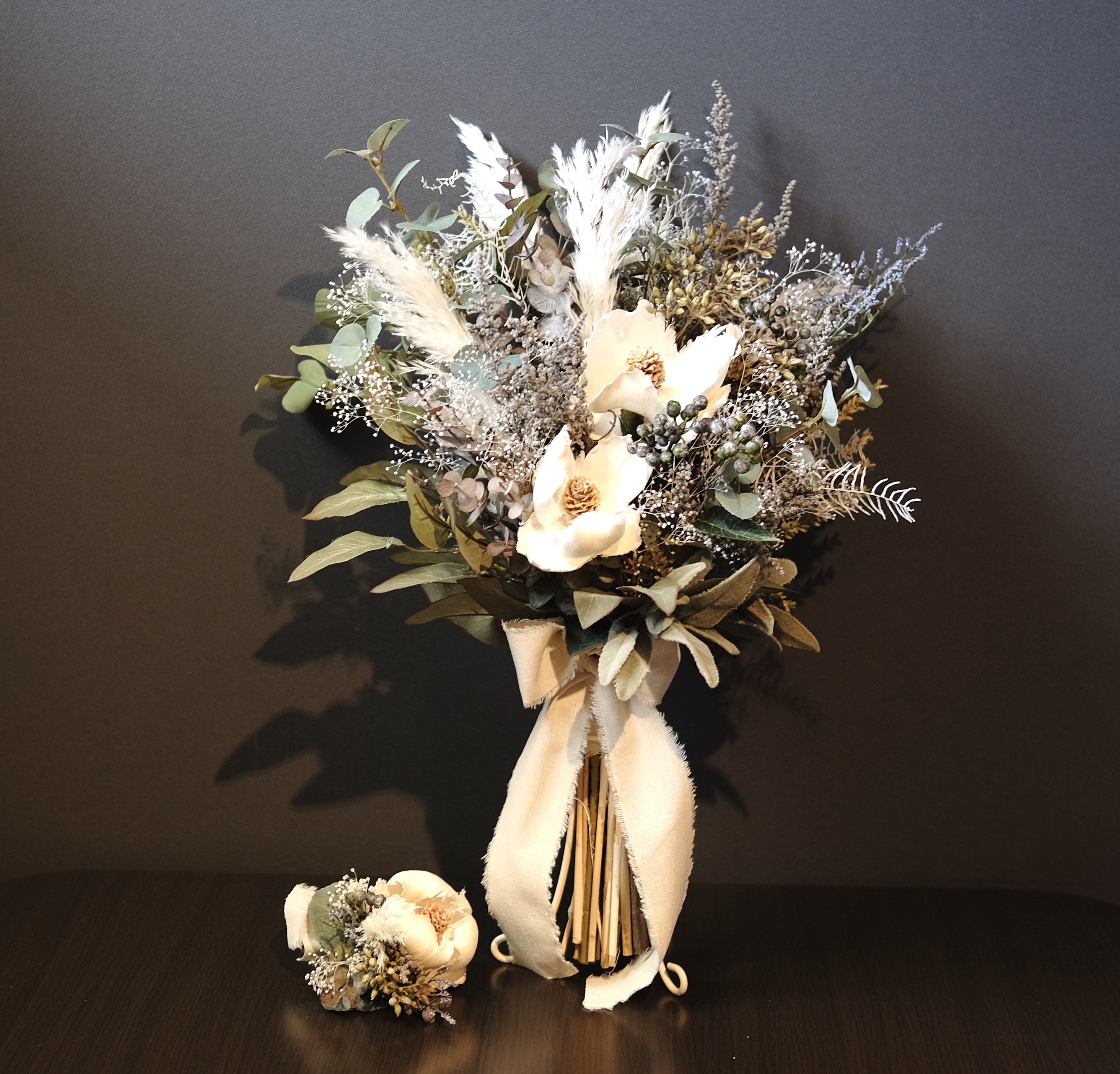【スタンド付き】ドライ風ナチュラルブーケ