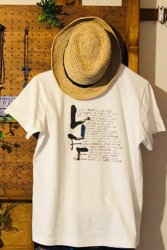 Tシャツ デザインTシャツ 男女兼用　プレンゼント　デニムワンポイント 1枚目の画像