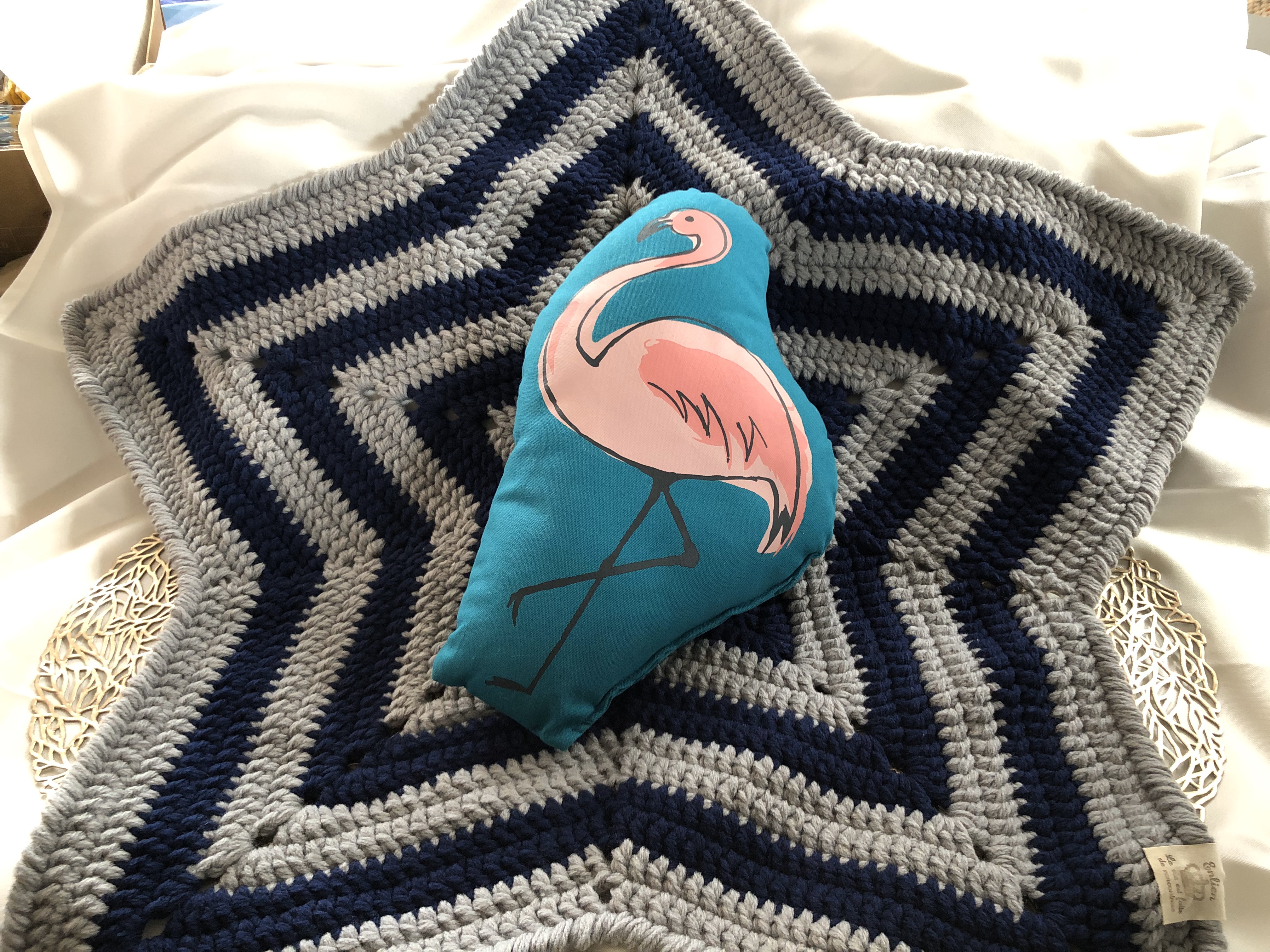 ラグ　ニット　スター　グレー　ネイビー