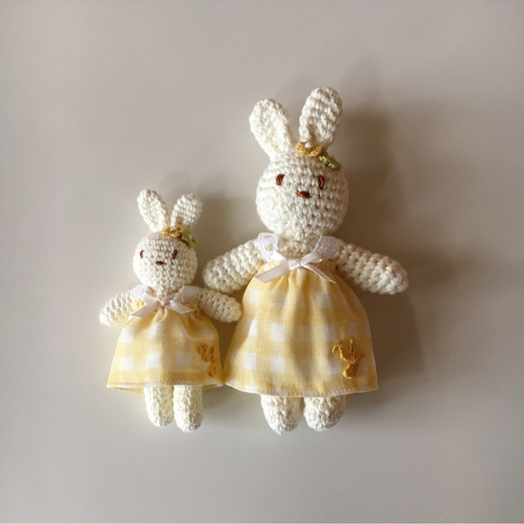 手編兔子玩偶/彌月禮盒/可訂製名字 第2張的照片