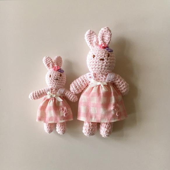 手編兔子玩偶/彌月禮盒/可訂製名字 第4張的照片