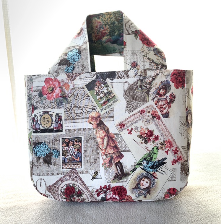 ビクトリアンの少女　買い物バッグ（大）