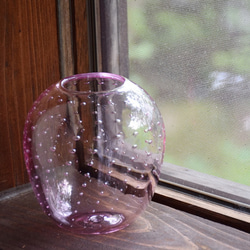 ぷつぷつ泡花瓶(まるピンク） 2枚目の画像