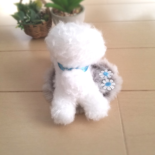 送料無料】羊毛フェルト ビションフリーゼ♡ 羊毛フェルト ♡ron