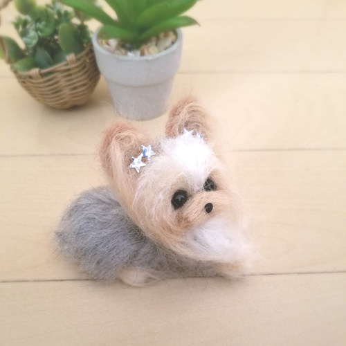 送料無料】羊毛フェルト ヨークシャーテリア♡ 羊毛フェルト ♡ron