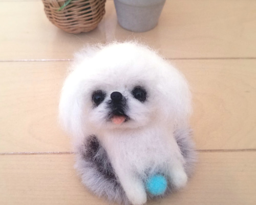 送料無料】羊毛フェルト ペキニーズ♡ 羊毛フェルト ♡ron♡ 通販