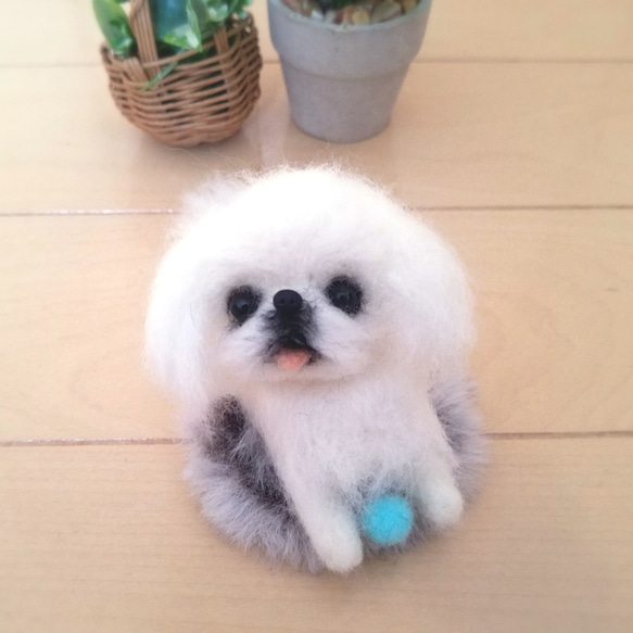 送料無料】羊毛フェルト ペキニーズ♡ 羊毛フェルト ♡ron♡ 通販