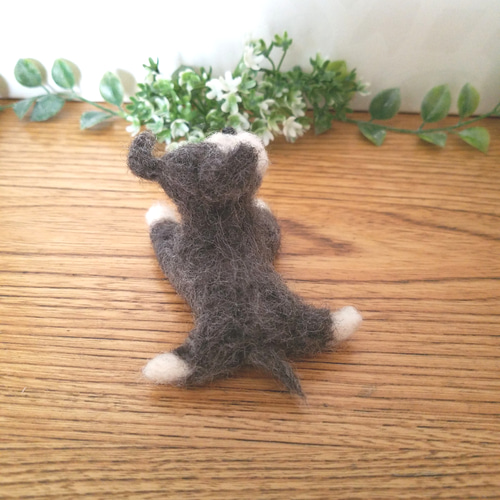 羊毛フェルト ミニチュアシュナウザー 羊毛フェルト ♡ron♡ 通販