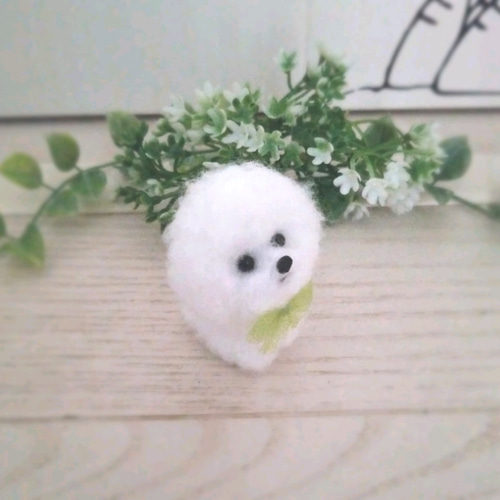 羊毛フェルト ビションフリーゼ アザラシ 犬 ハンドメイド