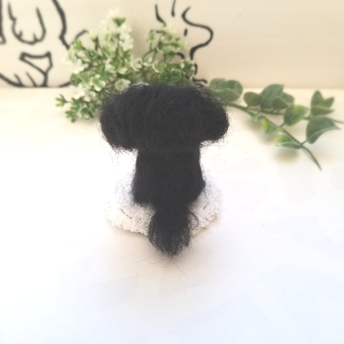 ティニー様専用 羊毛フェルト全身タイツ犬(黒プー ペキニーズ×狆