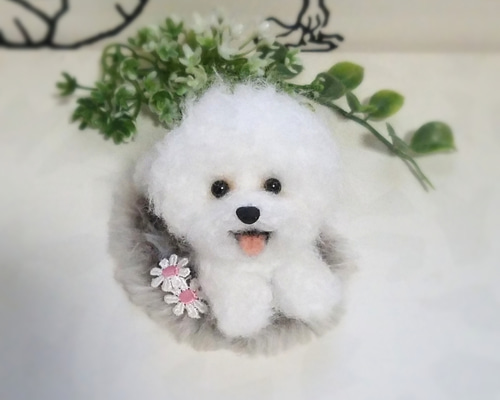 羊毛フェルト ビションフリーゼ ビション 犬 羊毛フェルト ♡ron