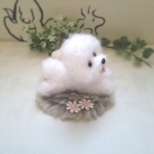 羊毛フェルト ビションフリーゼ ビション 犬 羊毛フェルト ♡ron